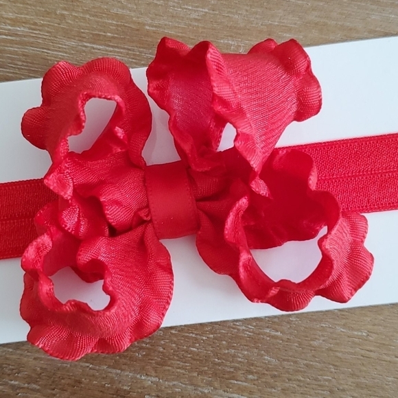 NWT Ruffle Bow Headband - Picture 2 of 2